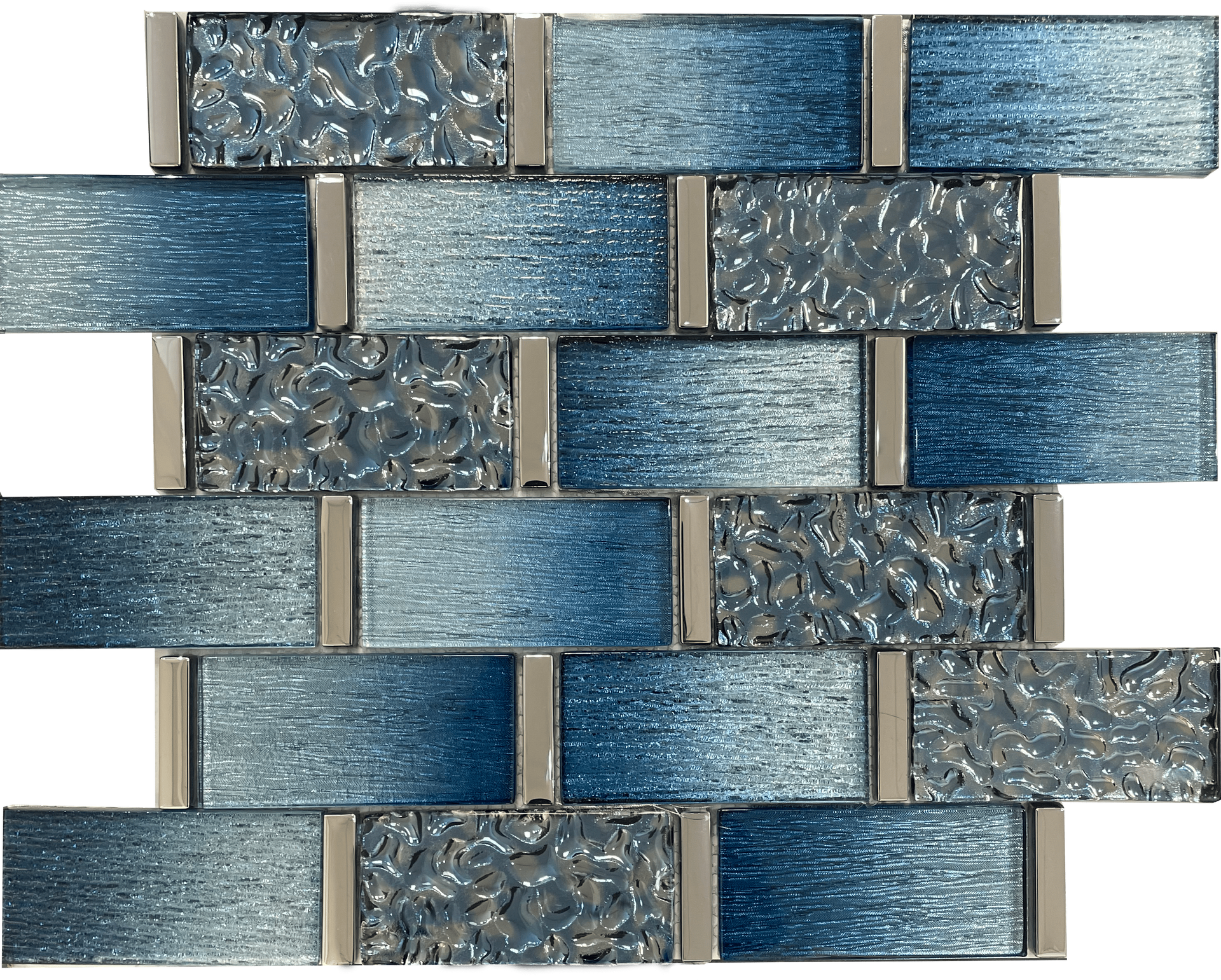 Milano Blue mosaic tile with rich blue hues for striking tile and mosaic depot styles
