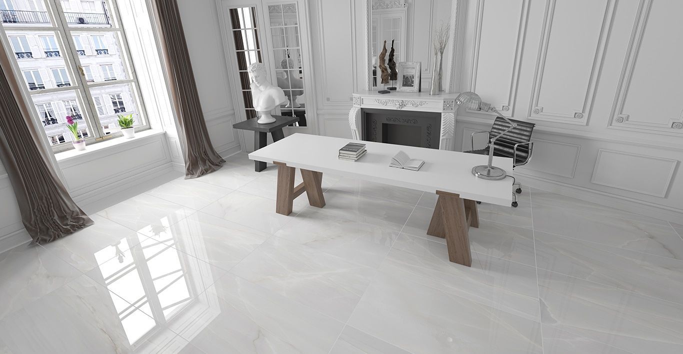 Office space with Onice Perla tile for a professional and elegant atmosphere
