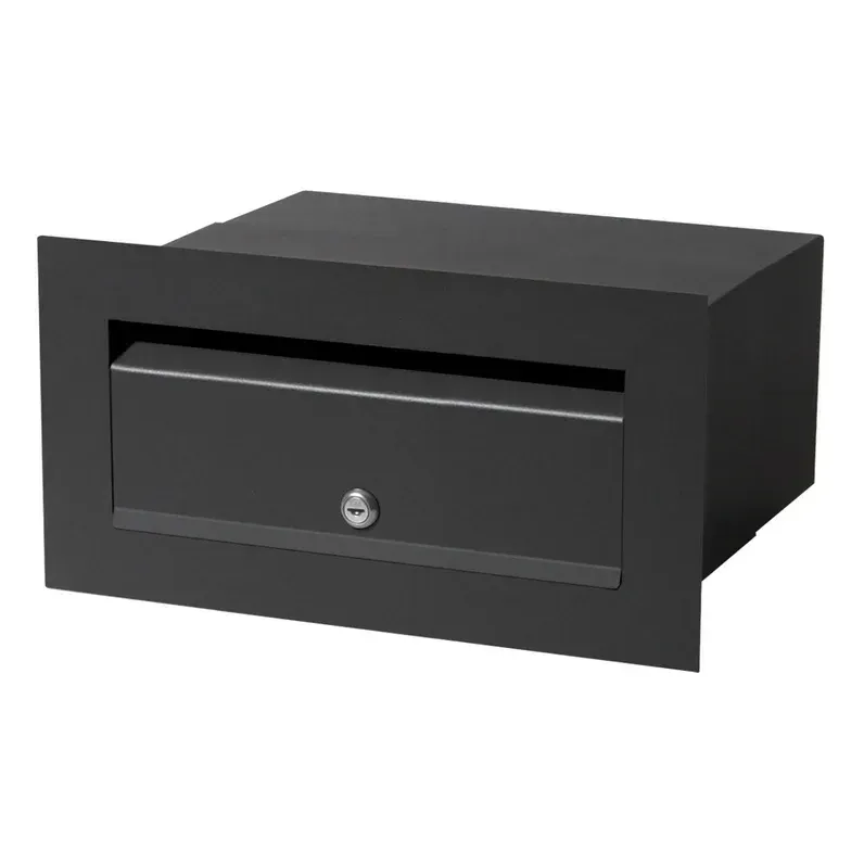 Palazzo A4 Brick Front Open Letterbox - Black — Quality Fences 4 U in Gympie, QLD