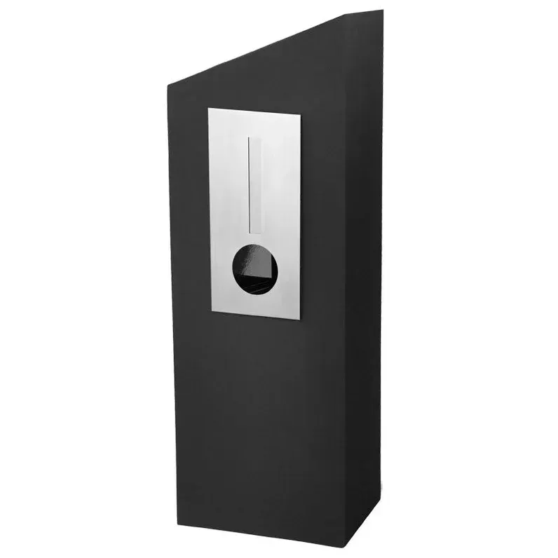 Barcelona Pillar Letterbox - Black — Quality Fences 4 U in Gympie, QLD