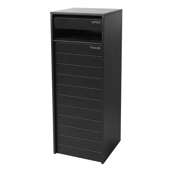 Hamilton Parcel Pillar Letterbox - Black — Quality Fences 4 U in Gympie, QLD