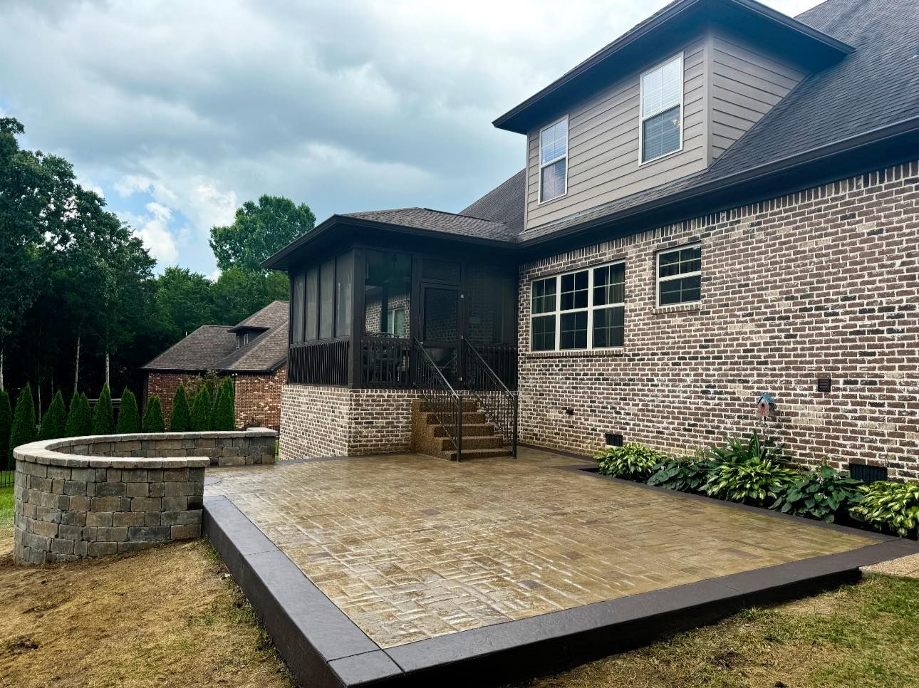 custom concrete patio