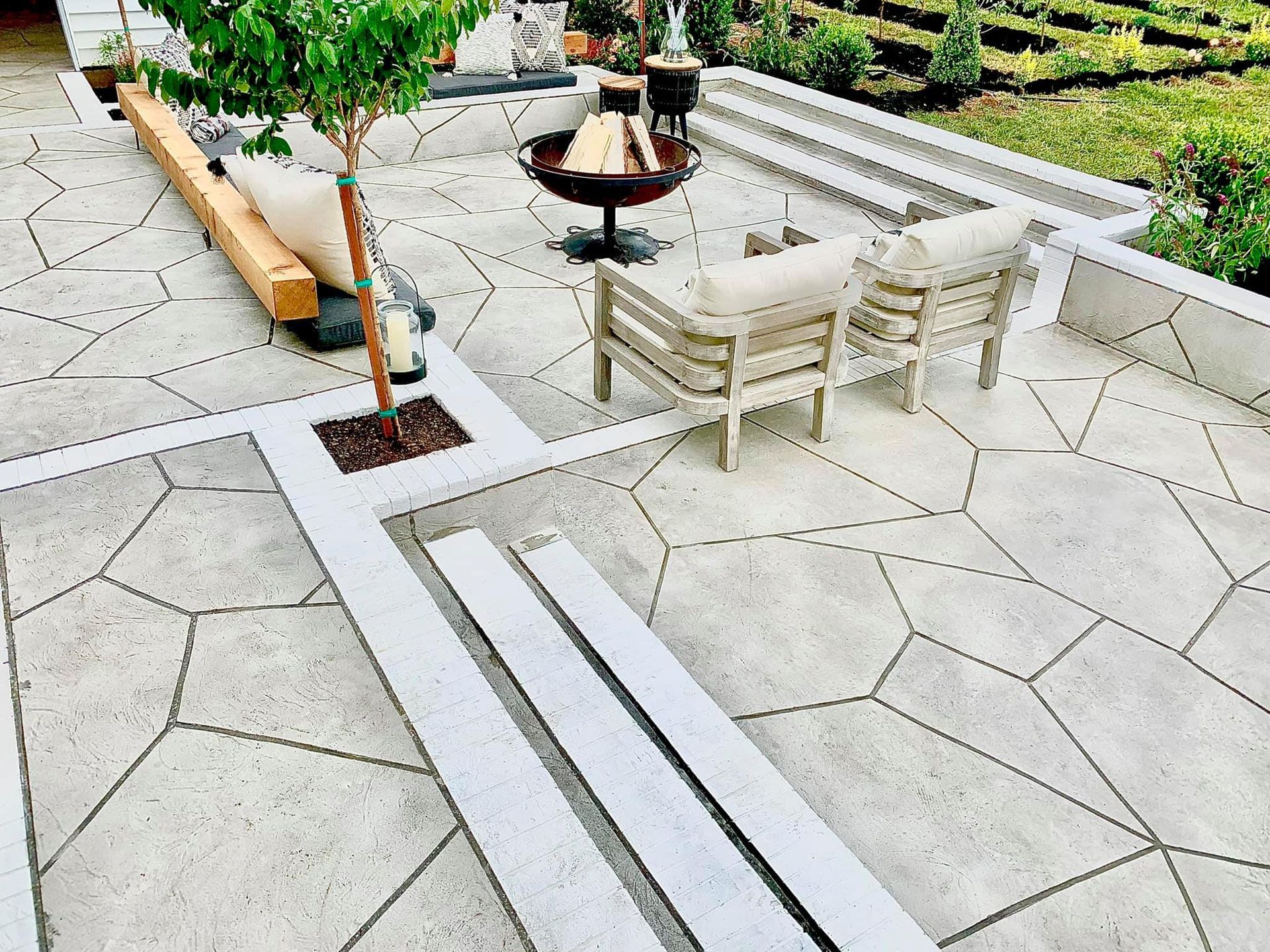 custom concrete patio