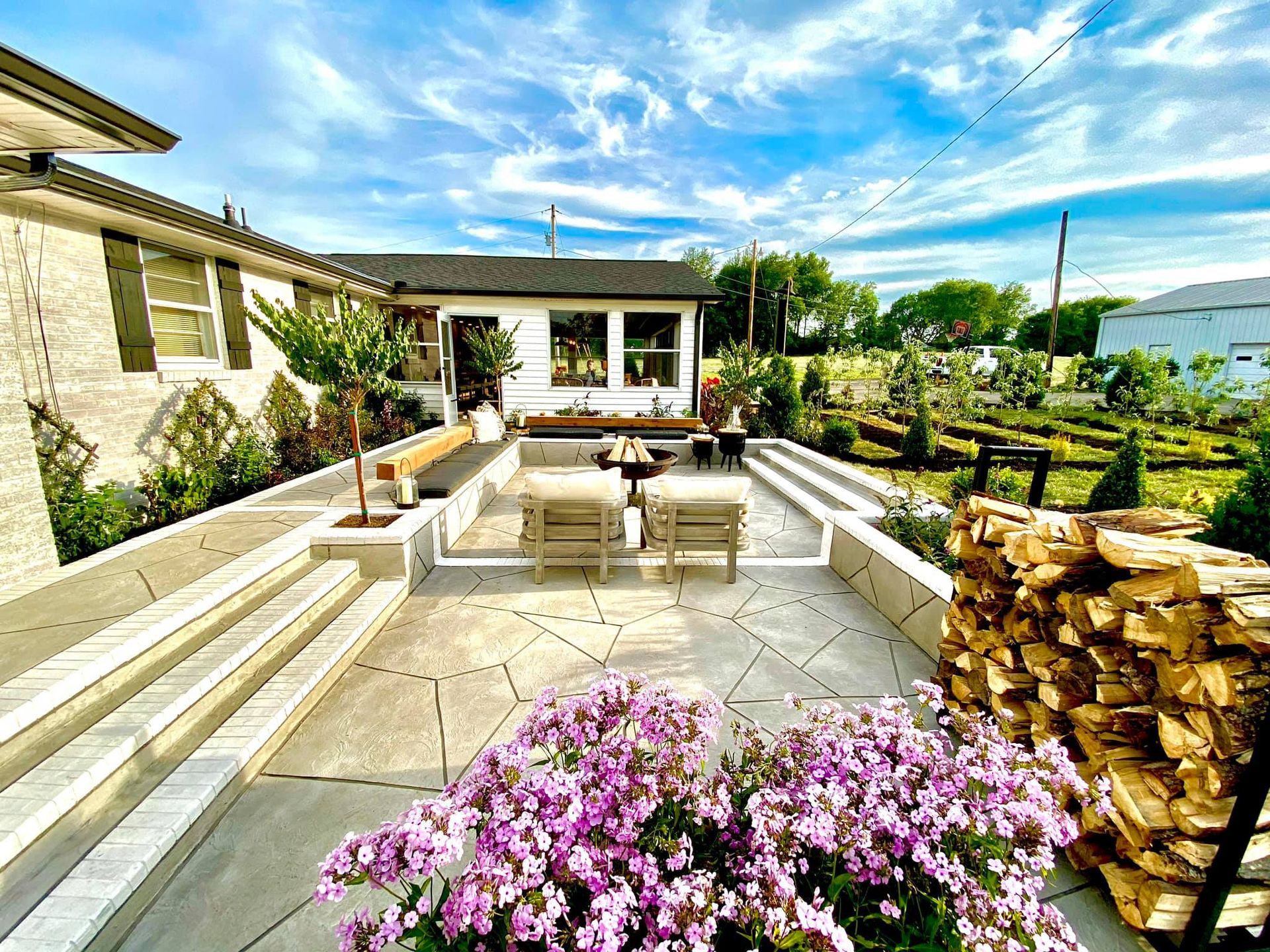 custom concrete patio