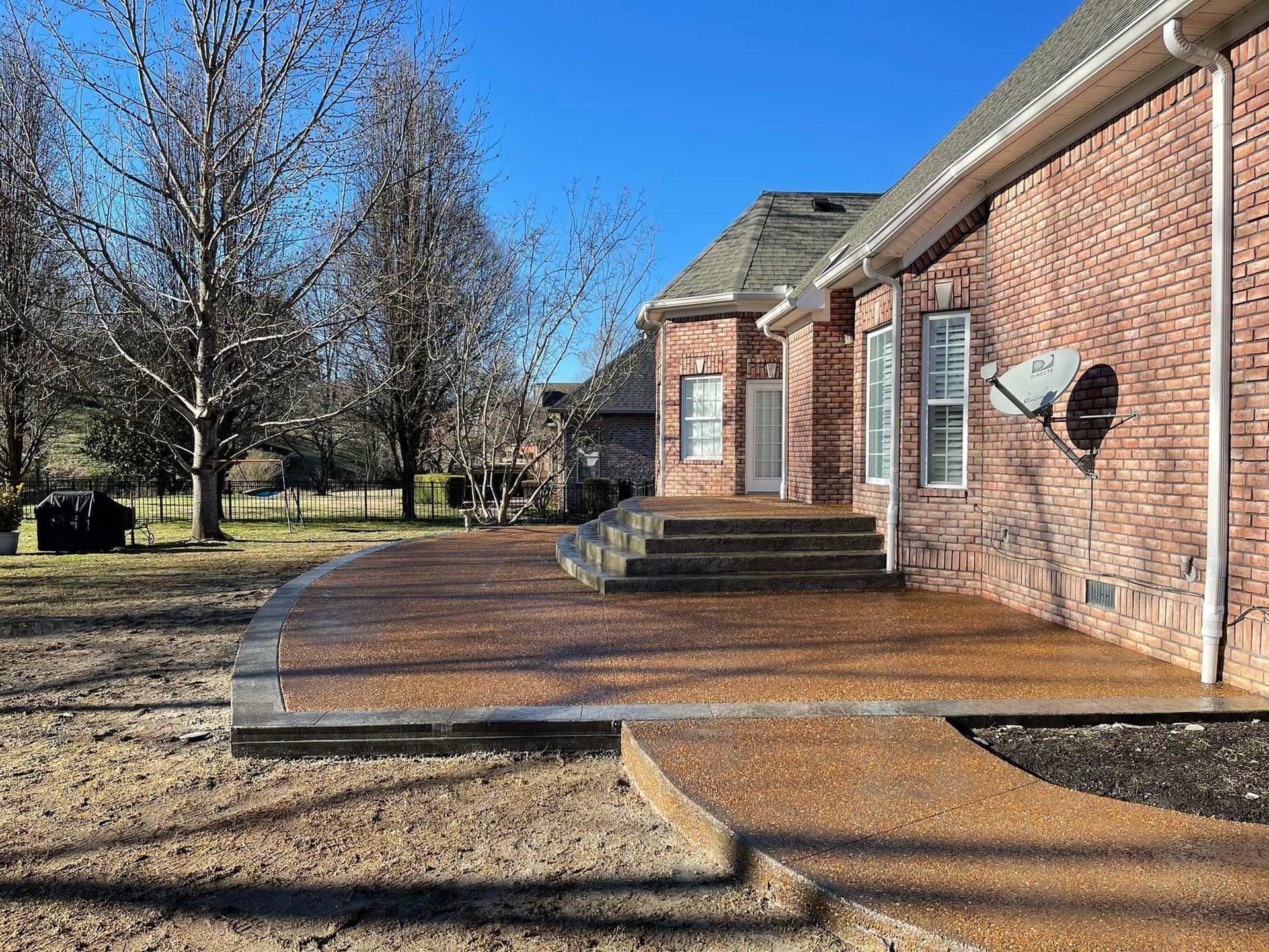 custom concrete patio
