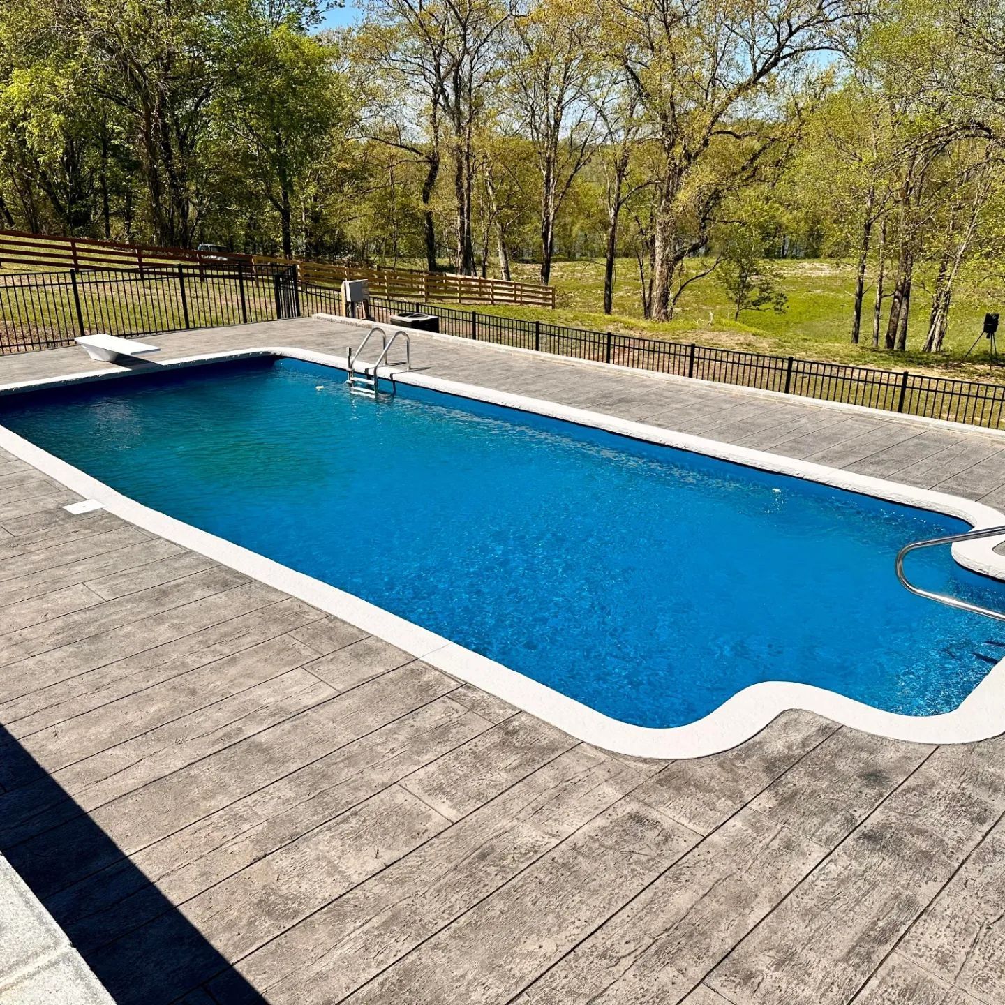 custom concrete pool deck