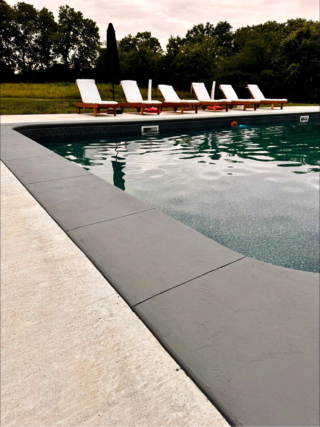 custom concrete pool deck