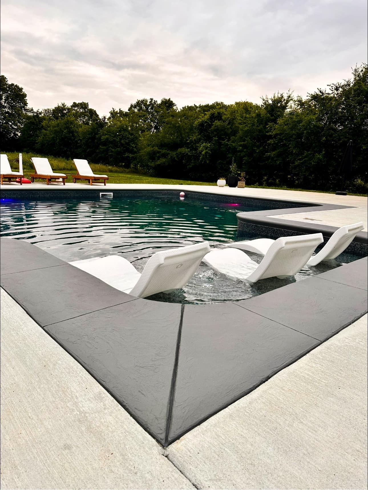custom concrete pool deck