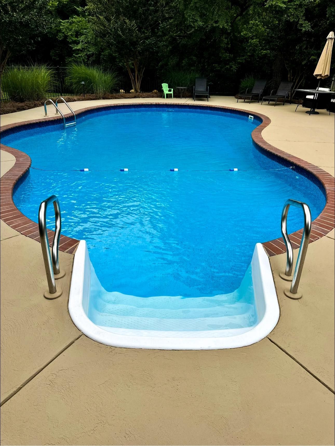 custom concrete pool deck