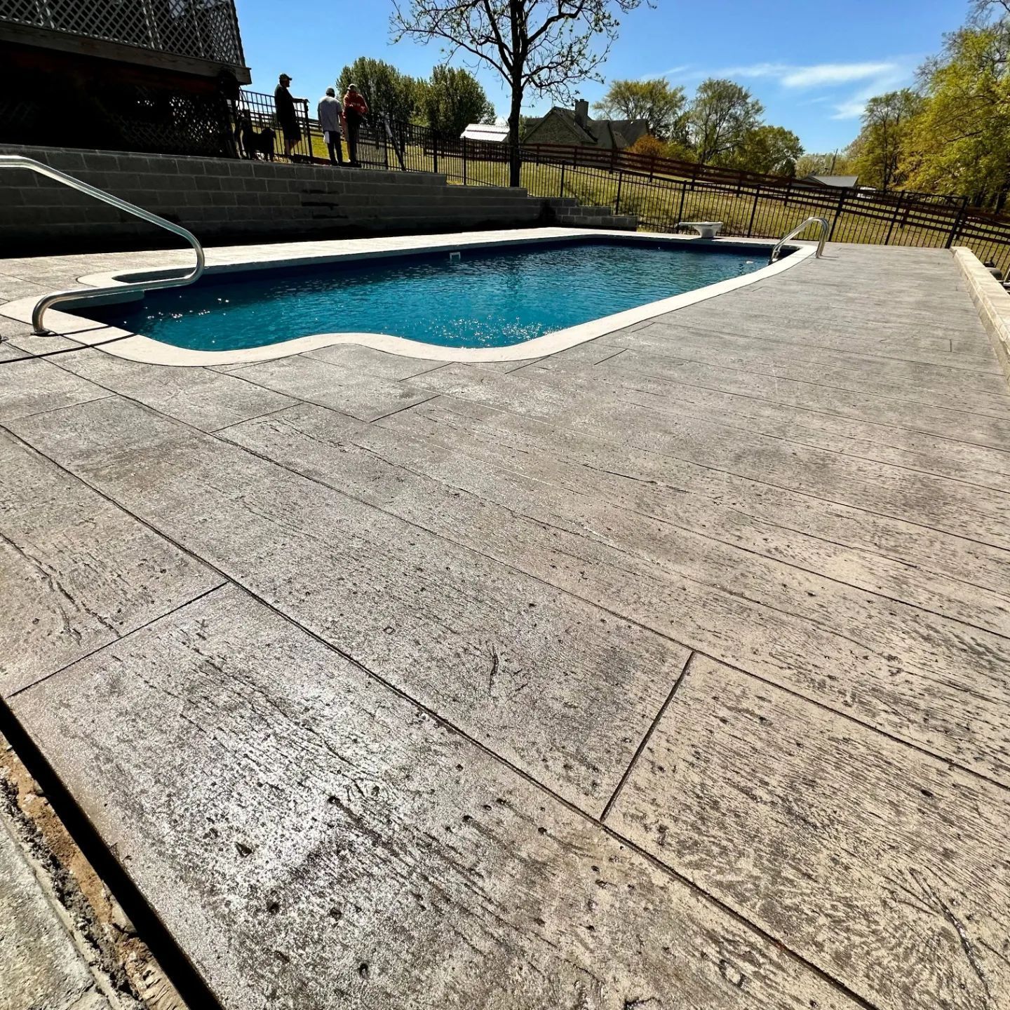 custom concrete pool deck