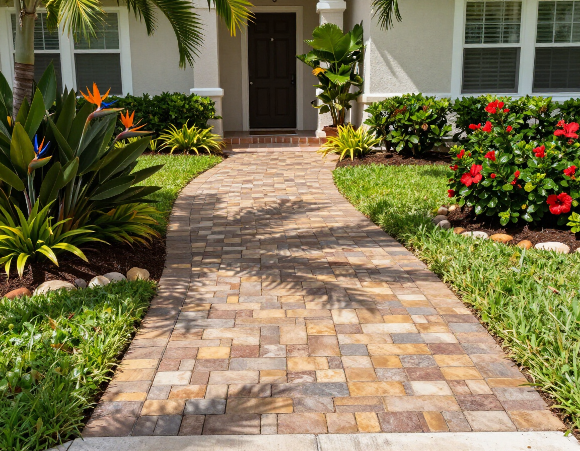 Front entrance pathway pavers