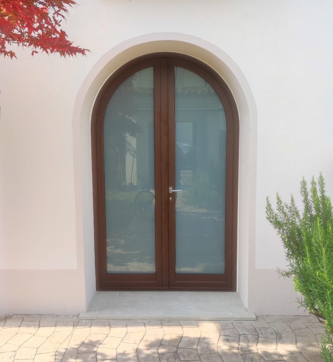porta per sterni in vetro e pvc bianco