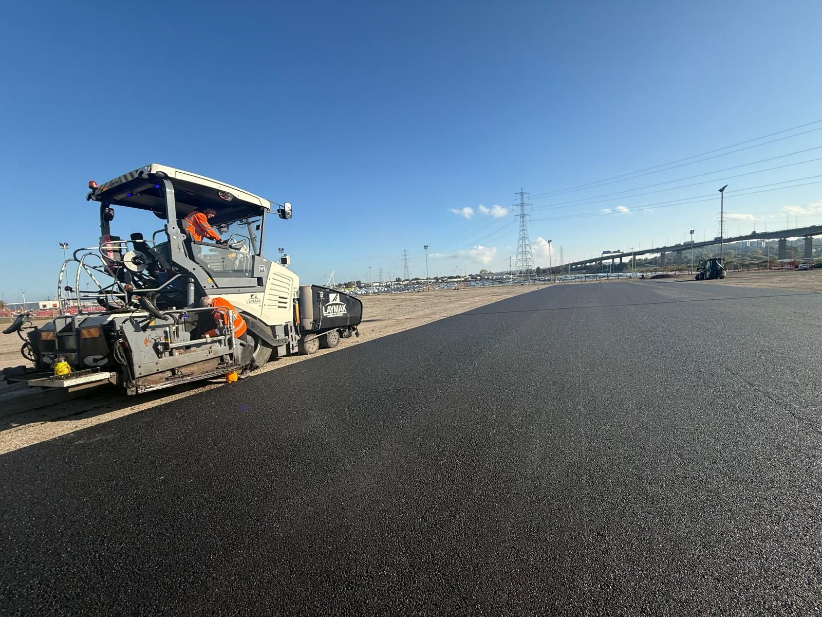 Car park resurfacing project at Portbury Docks
