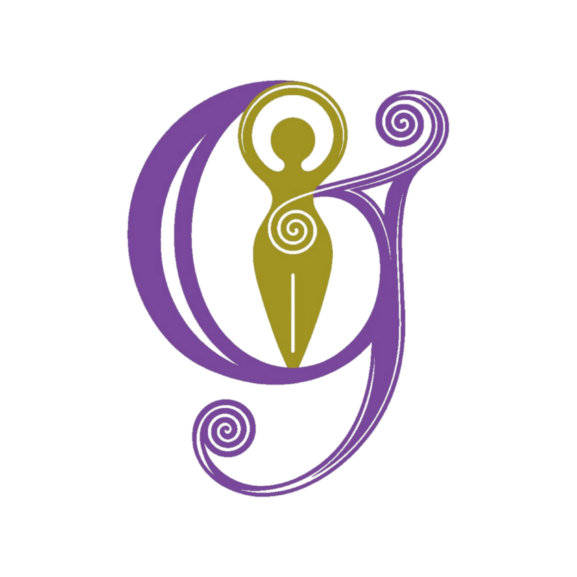 The word goddess is written in yellow on a white background