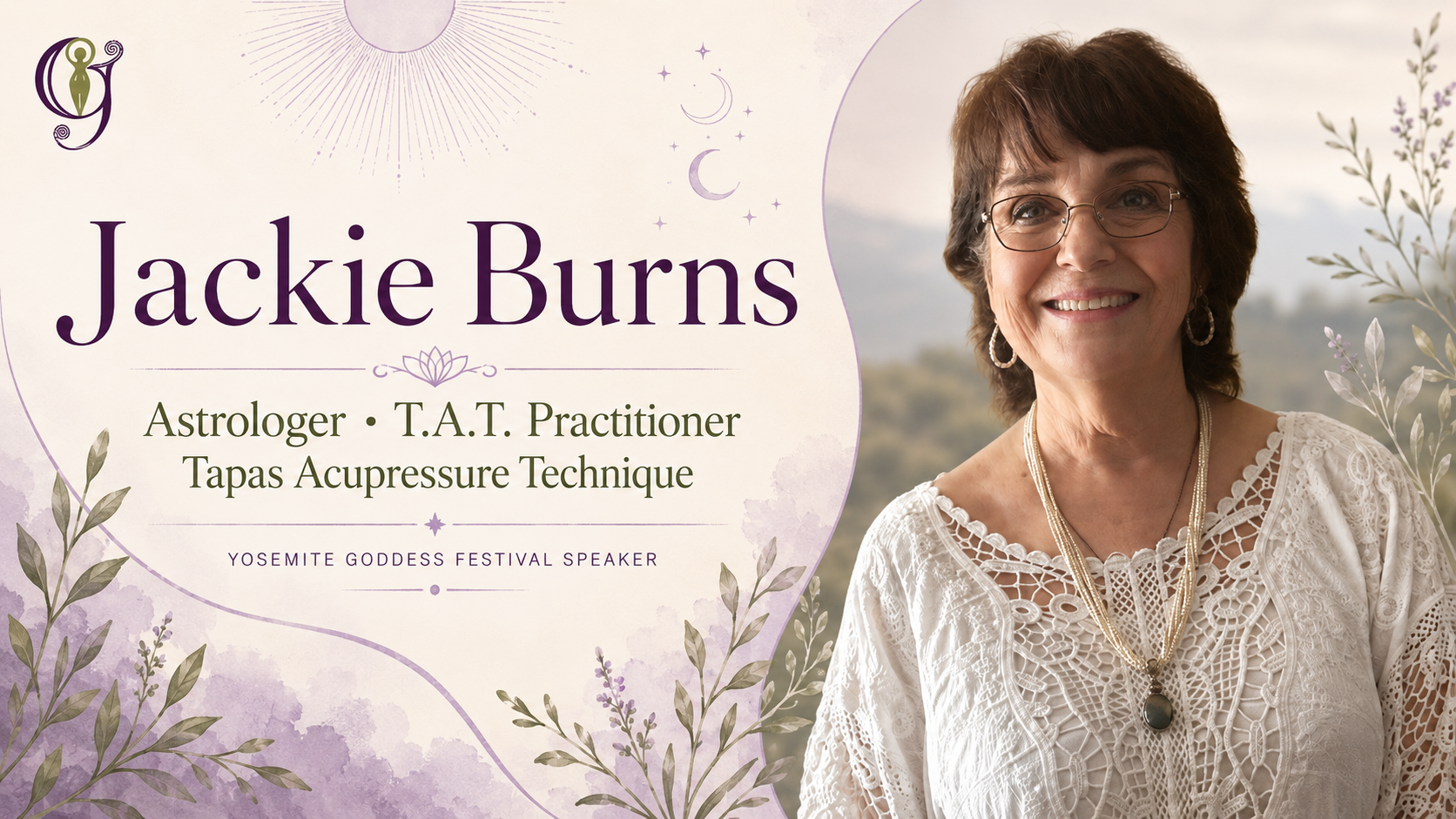 Jackie Burns, healer and astrologer presenting at Yosemite Goddess Festival
