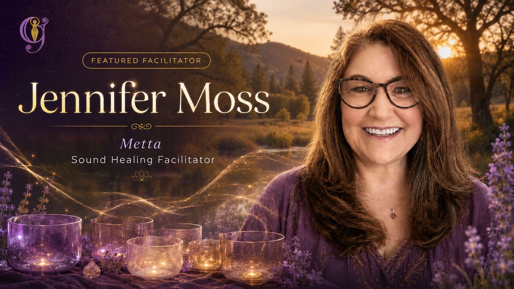 Jennifer Moss of Metta, crystal sound bowl facilitator at Yosemite Goddess Festival
