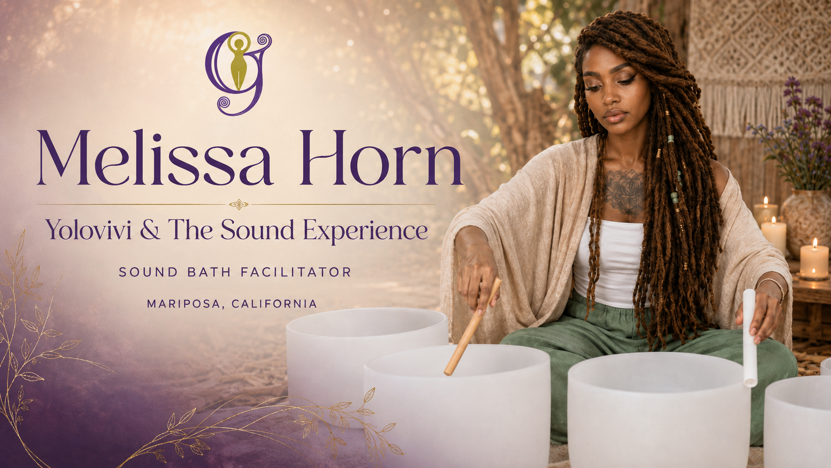 Melissa Horn of Yolovivi & The Sound Experience, sound bath facilitator at Yosemite Goddess Festival