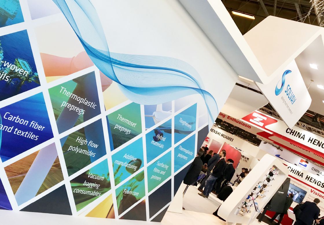 artistic shot of the exhibition stand
