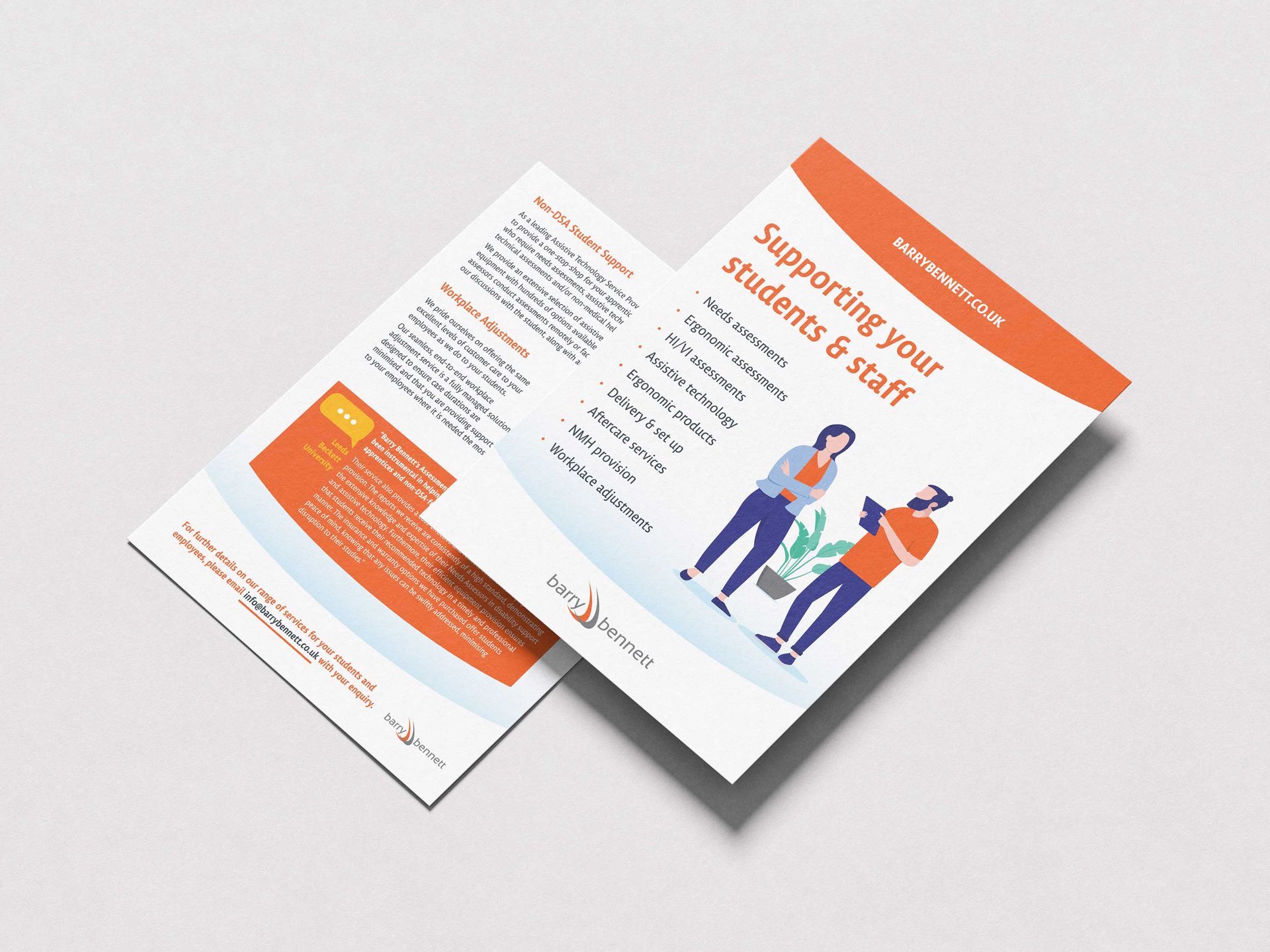 Two-page flyer titled