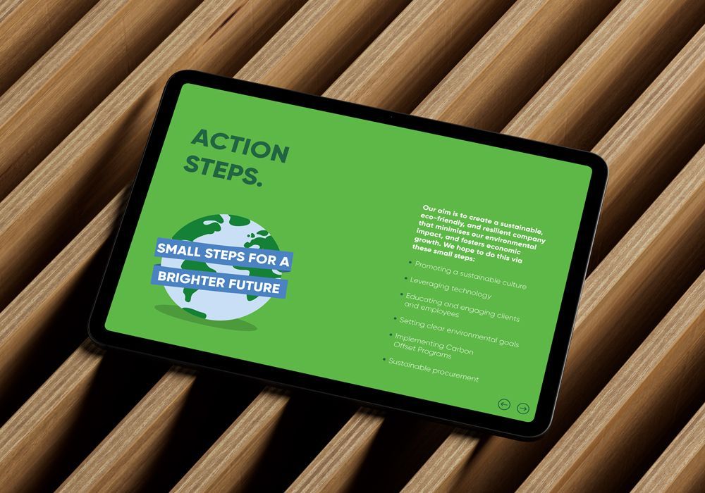 Tablet displaying