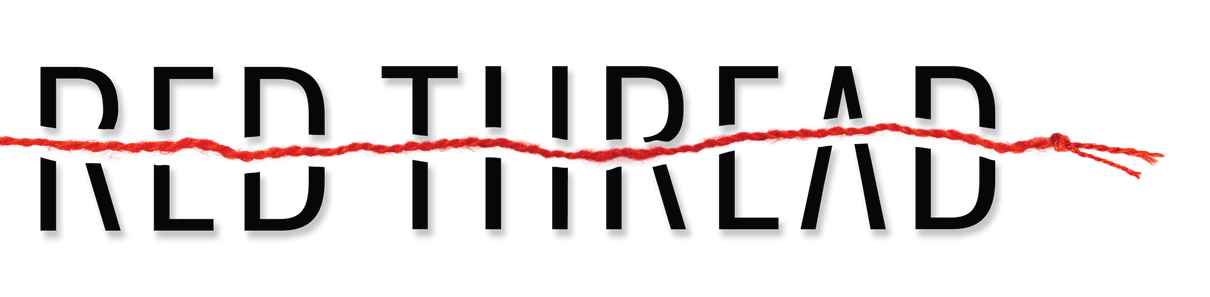the word red thread is written on a white background