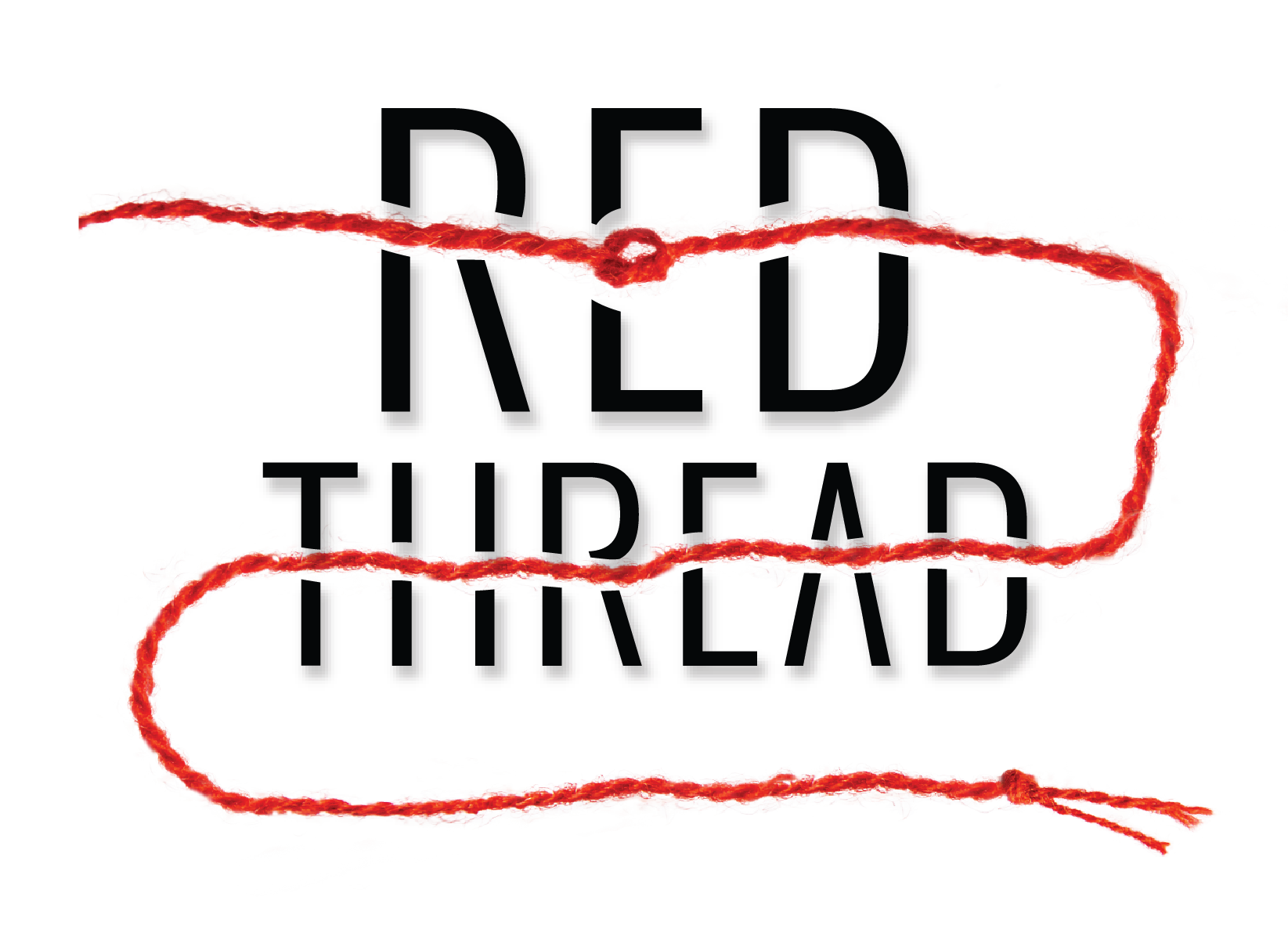 the word red thread is written on a white background