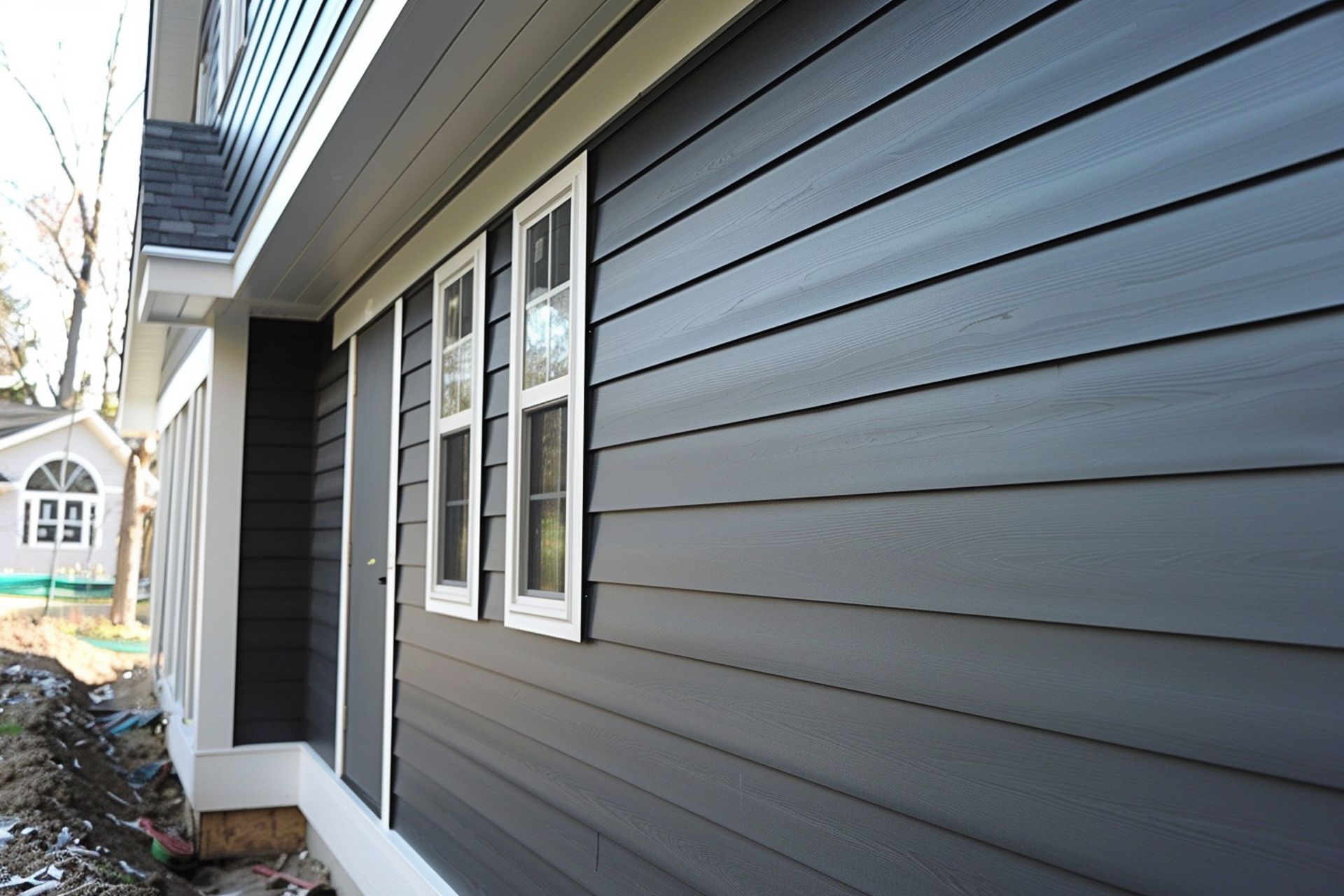 Vinyl Siding Sealing. Austin and Sons Surface Protection. One Application. 10-Year Warranty.