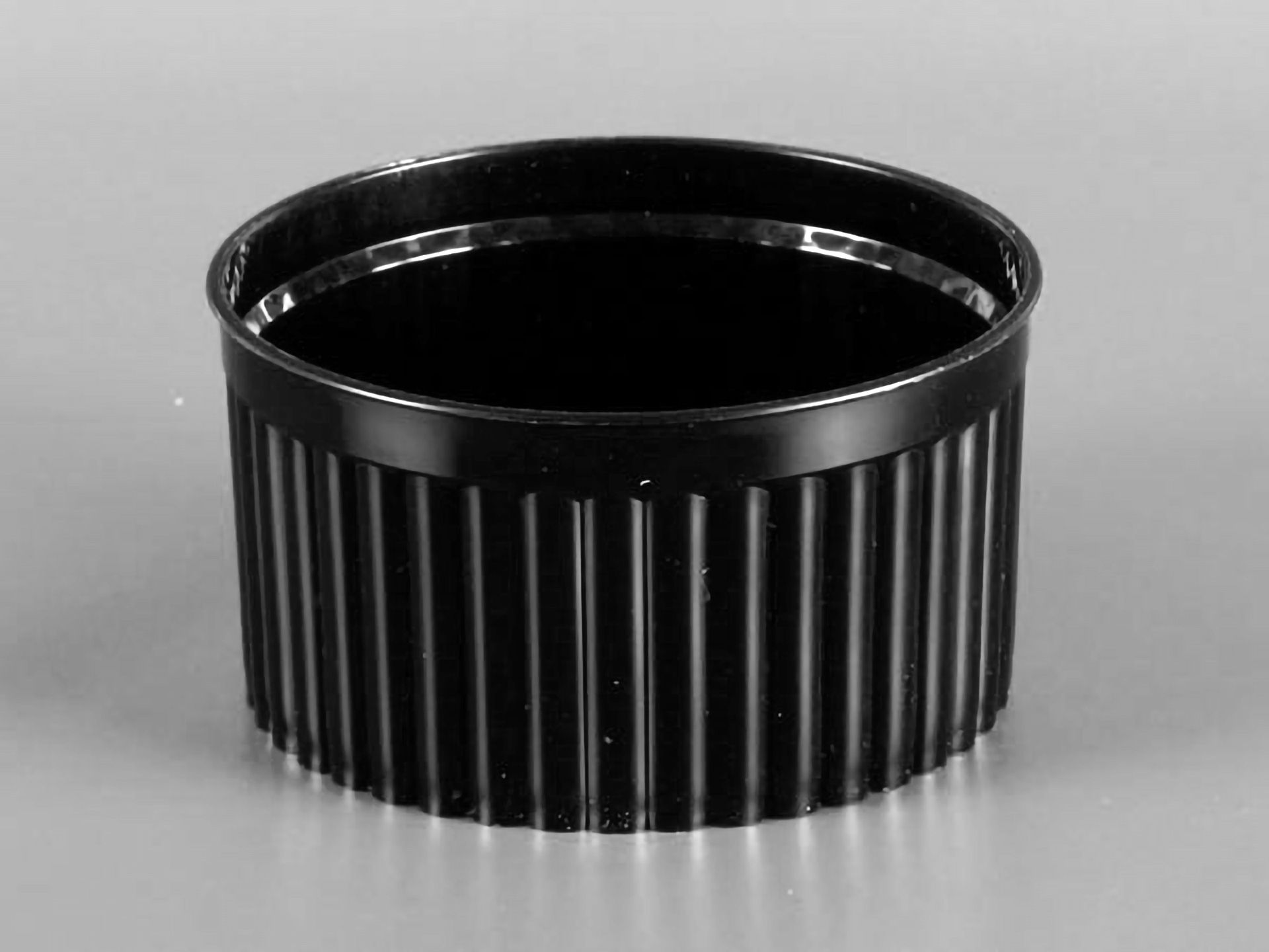PP Plastic Ripple Cup - Black, Stylish & Durable