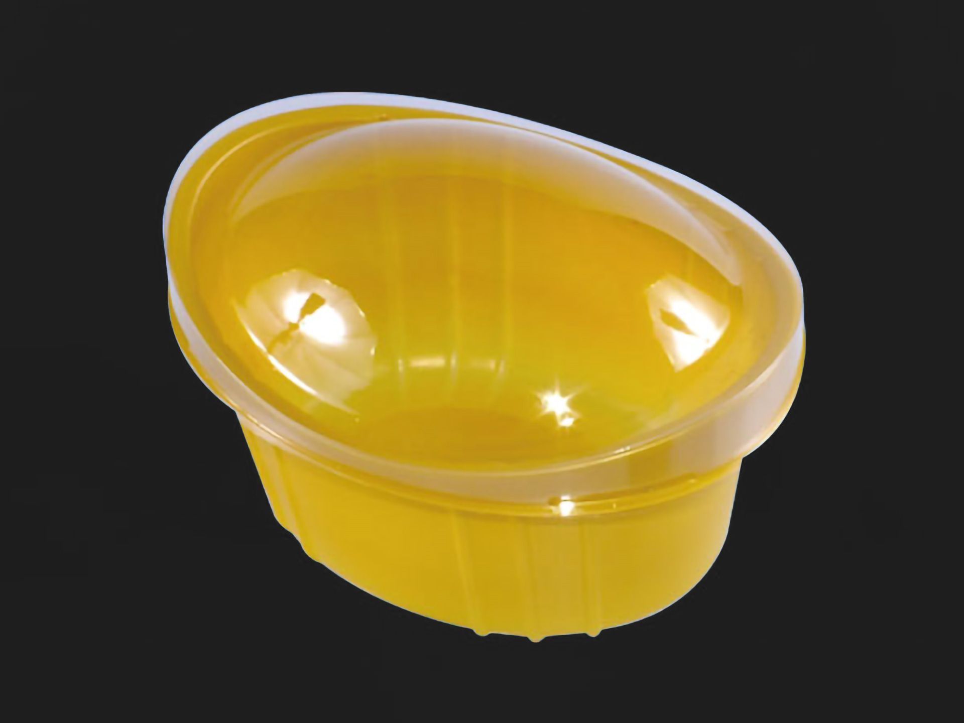 360ml元寶杯 - 大｜金黃色｜透明設計食品容器｜興化成包裝實業