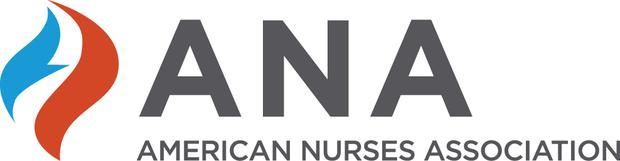 ANA logo with red-and-blue flame icon and gray American Nurses Association text