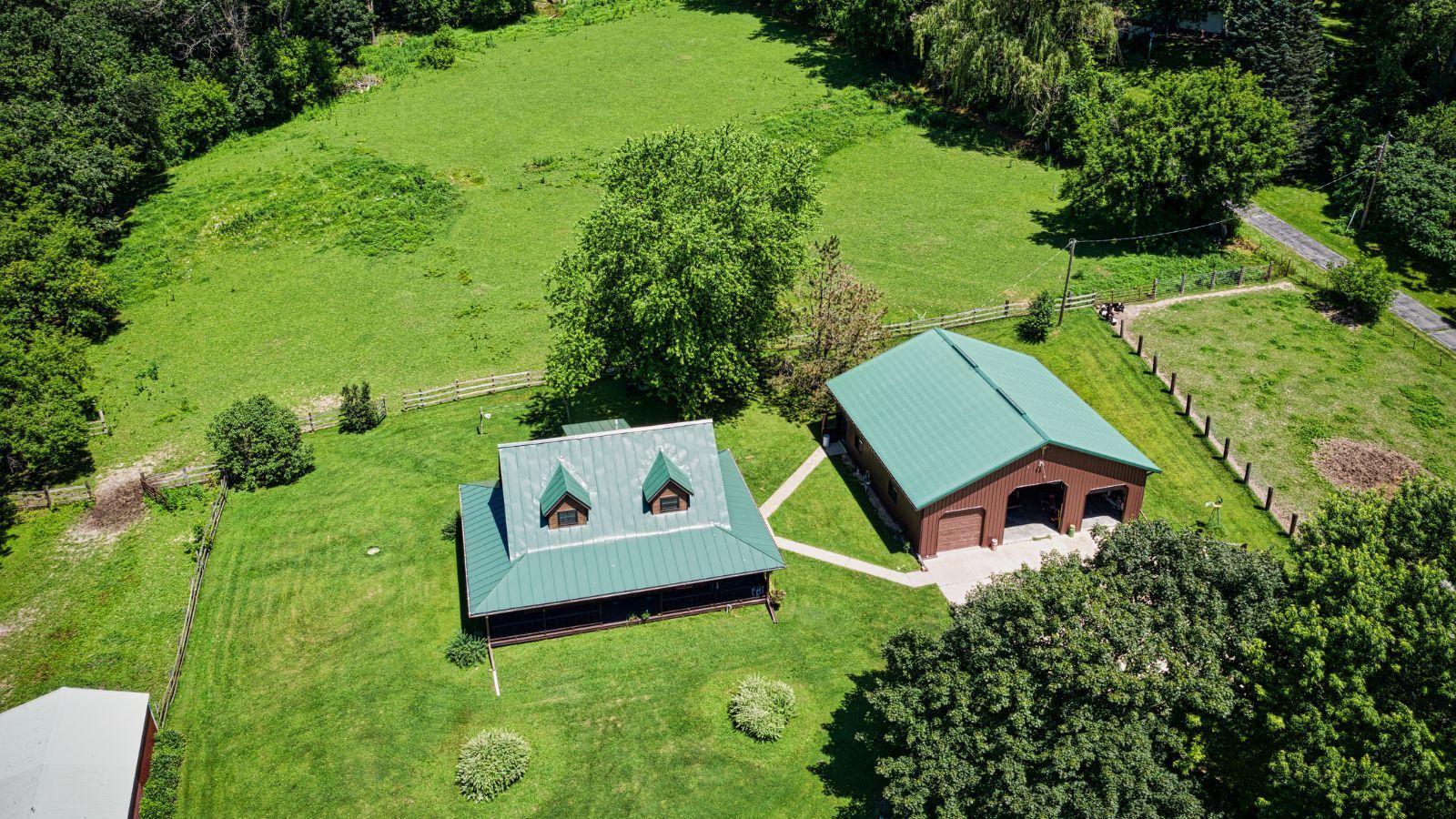 a ranch home with land