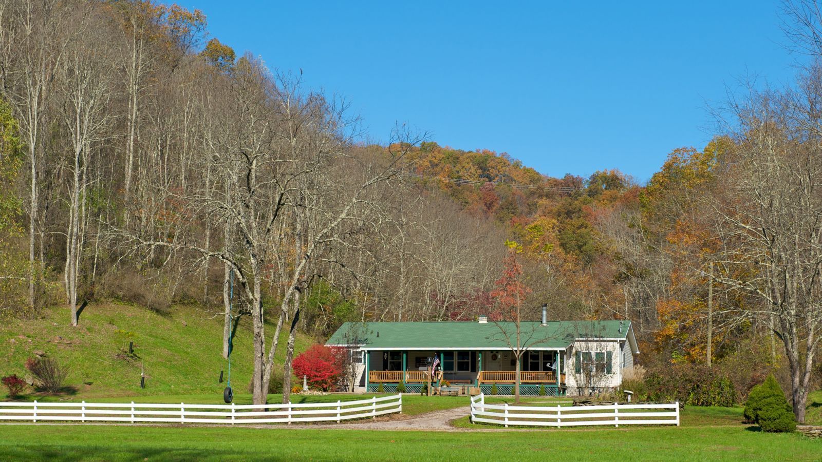 country home on a property with land