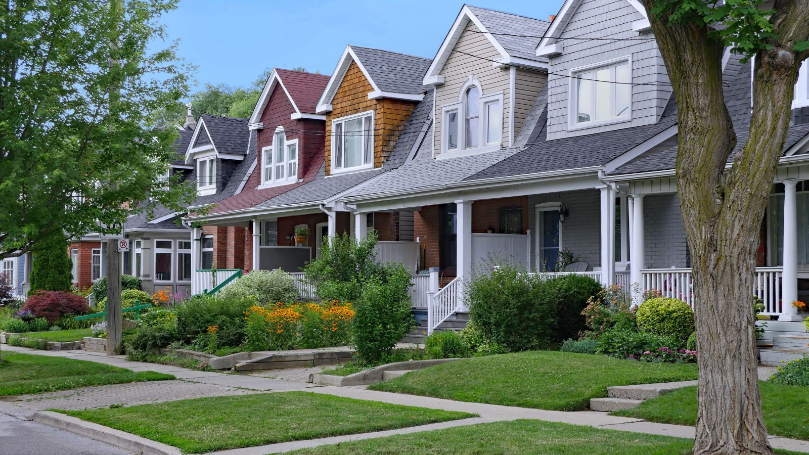 row of semi detached houses