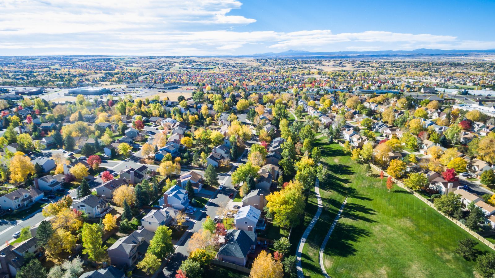 arial view of family homes in tennessee