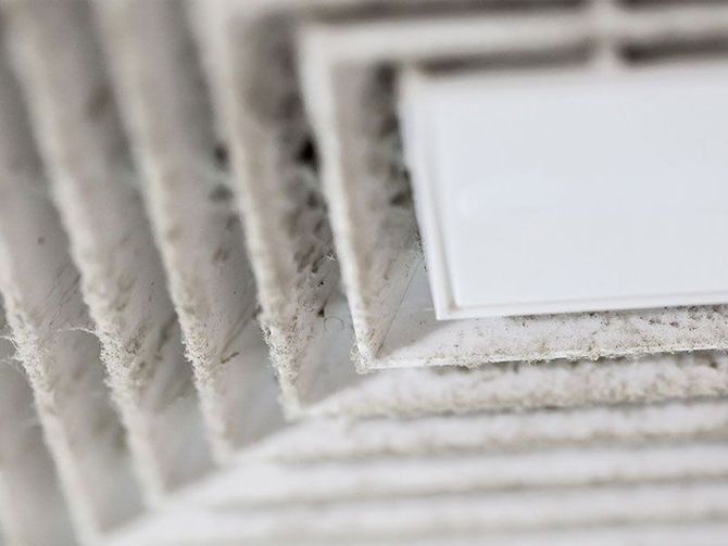 Unwashed HVAC Duct