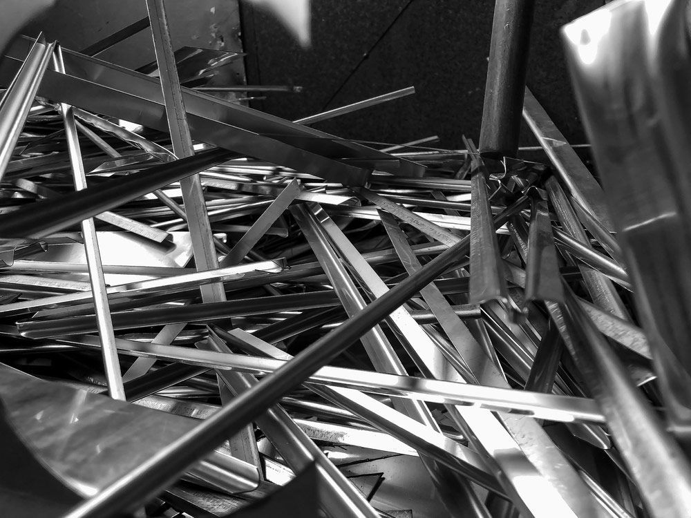 Recycling bin featuring abundant use of stainless steel — Professional Scrap Metal Recycling in Palmerston, NT