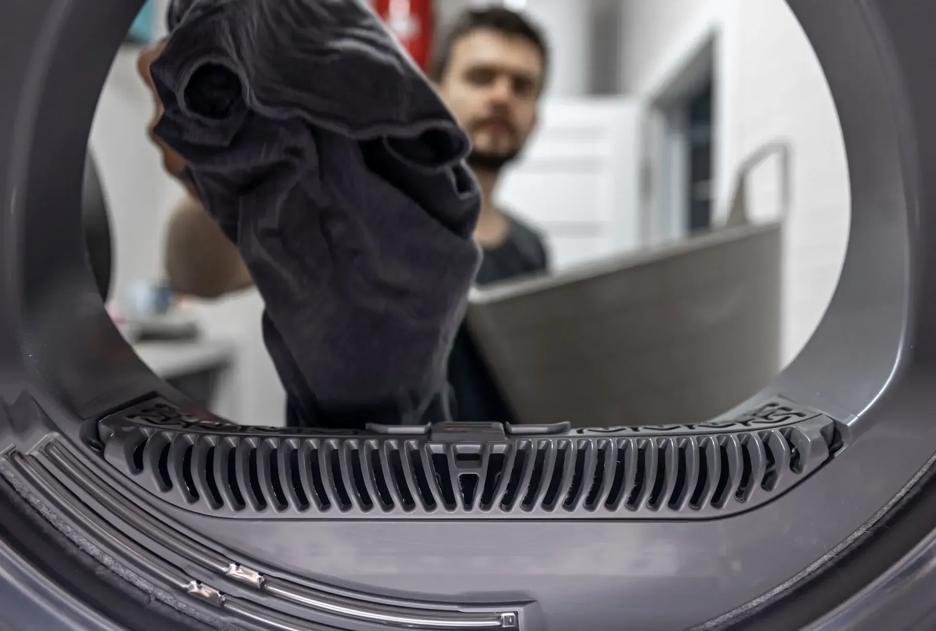 Man using Dryer