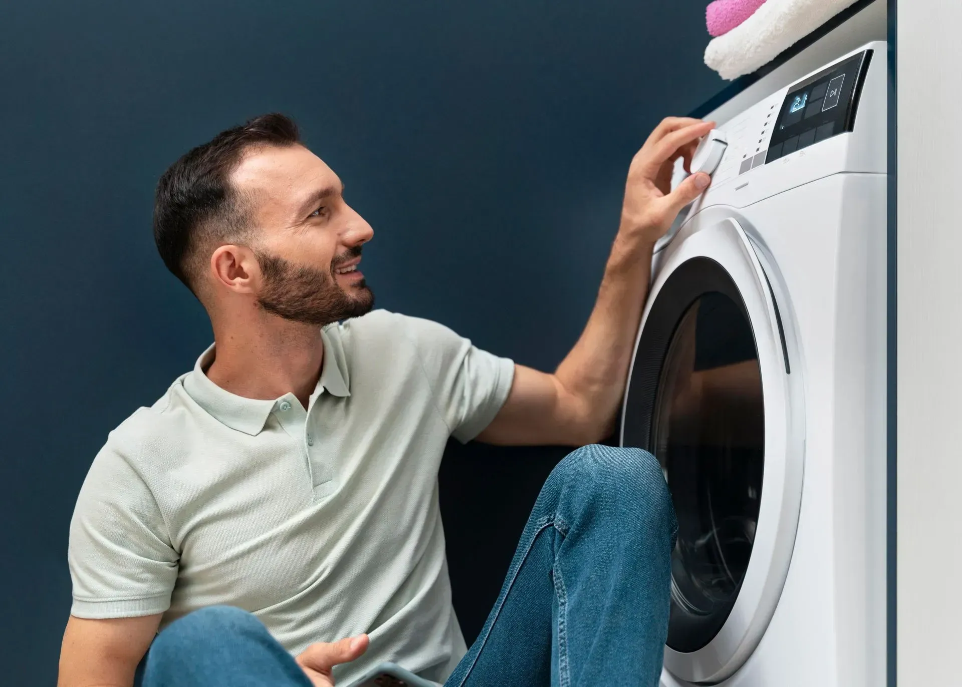 Man using Washer