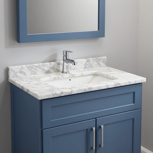 POWDER ROOM WITH GLASS VANITY | DARDENNE PRAIRIE MO  | JUST BATHROOMS 636