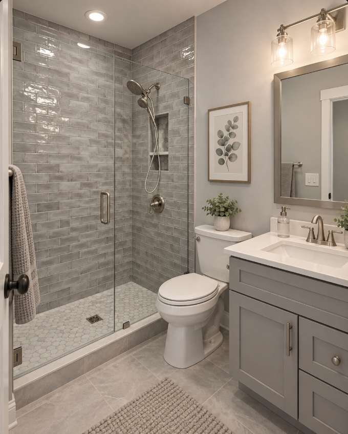 FULL GUEST BATHROOM REMODEL| CHROME SUBWAY TILES| DES PERE, MO | JUST BATHROOMS 636 FULL GUEST BATHROOM REMODEL| CHROME SUBWAY TILES| DES PERE, MO | JUST BATHROOMS 636