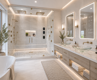 LUXURY SPA INSPIRED MASTER BATHROOM UPGRADE| ST CHARLES MO | JUST BATHROOMS 636