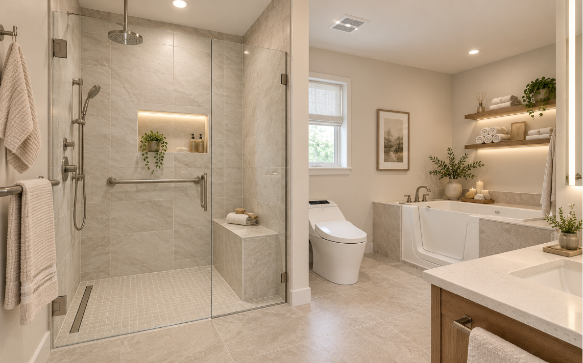 MASTER BATHROOM AFTER REMODEL | O'FALLON MO | JUST BATHROOMS 636