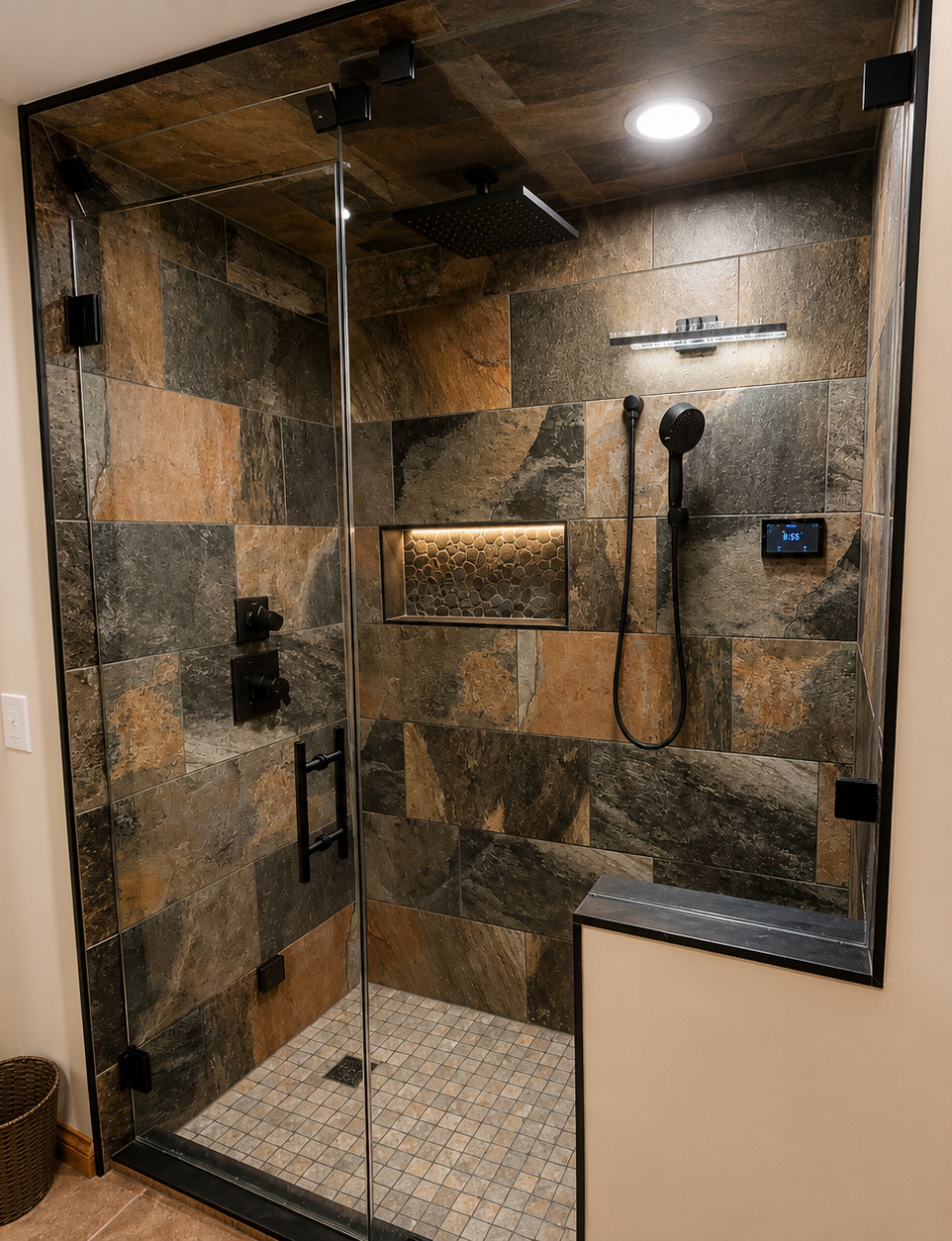 Modern shower remodel in Lake St Louis MO
