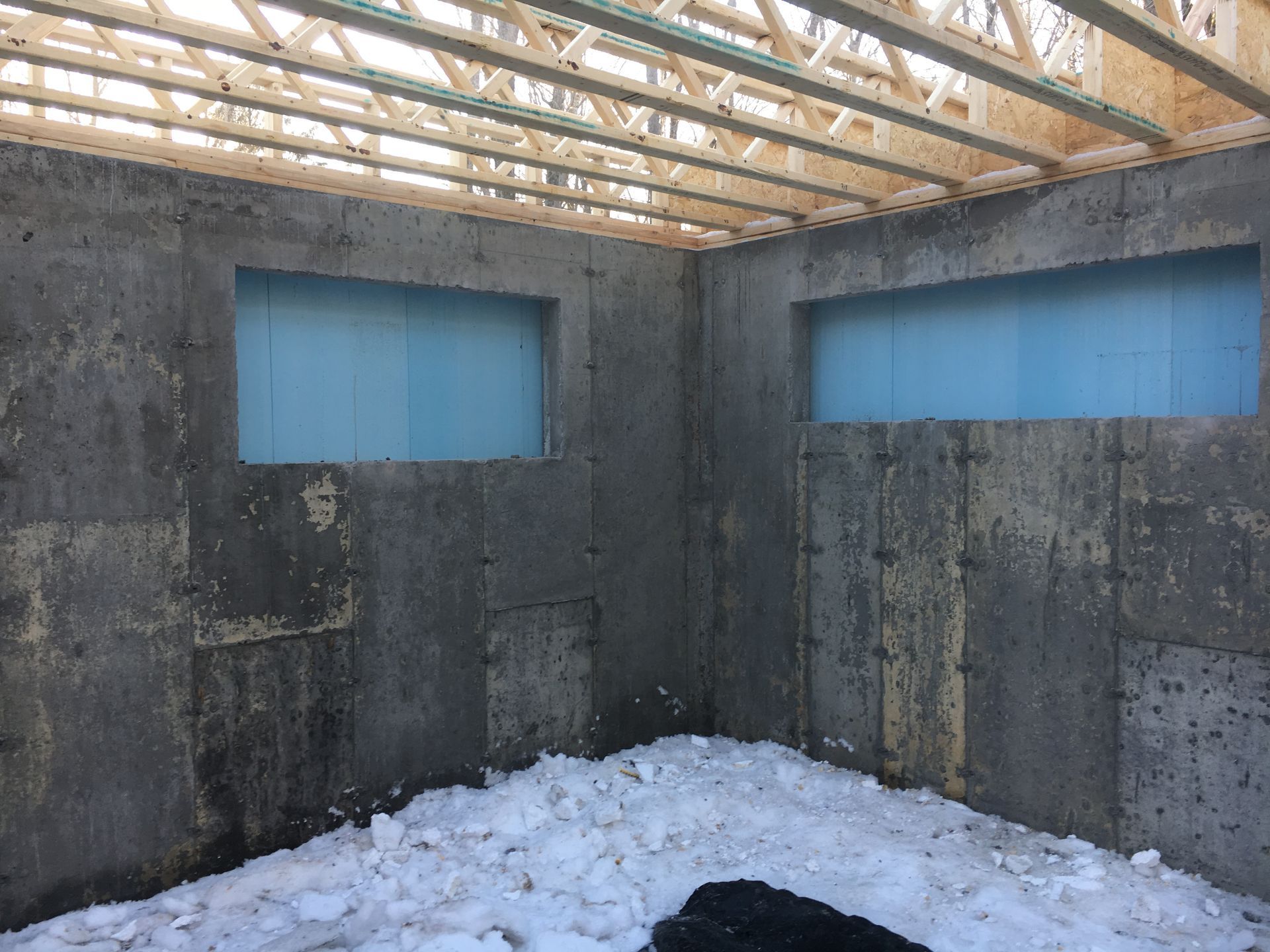 Nettoyage béton neuf (Avant)