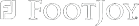 FootJoy logo in outlined, white letters. 