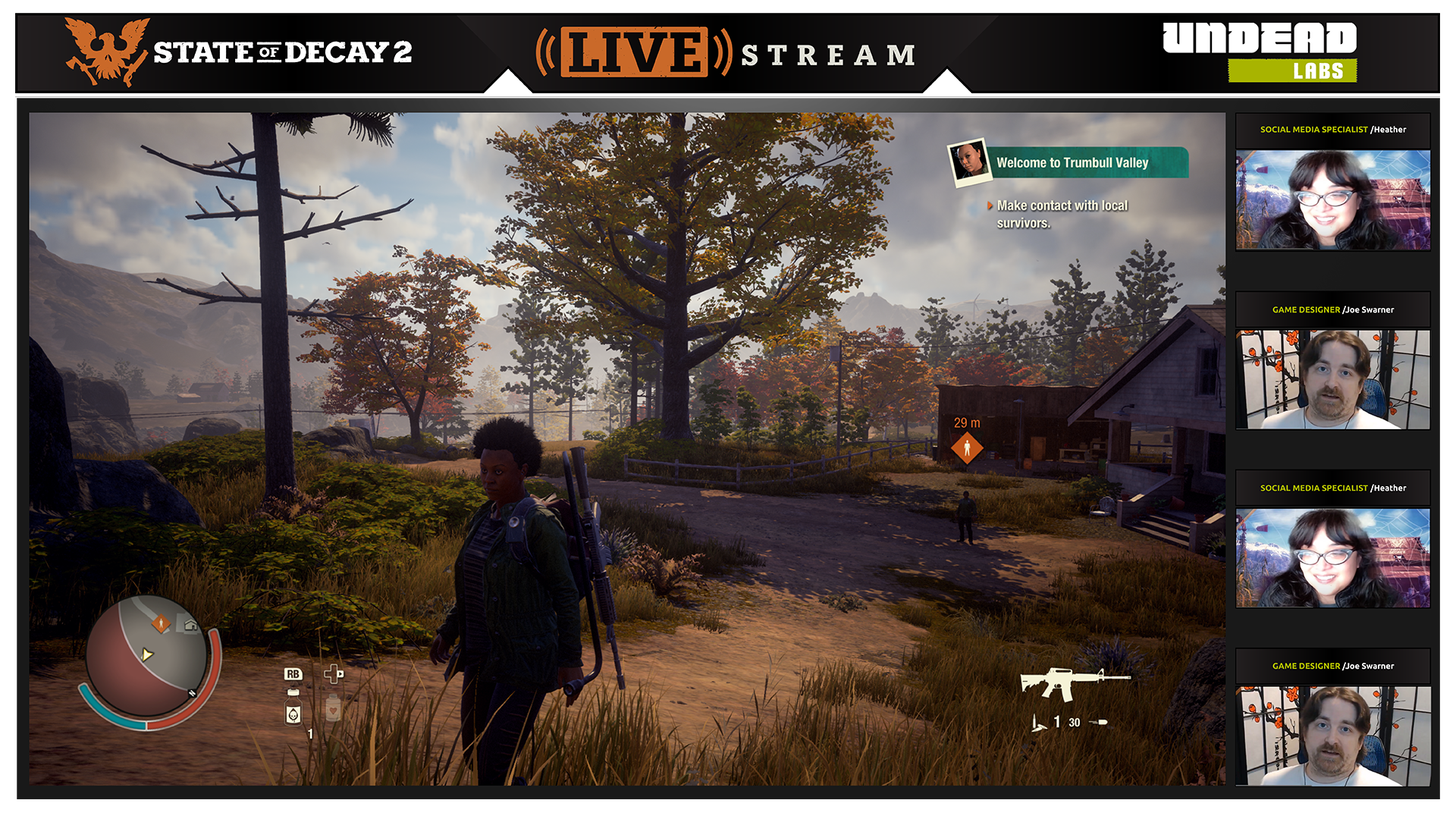 Example of livestream overlay design for Undead Labs