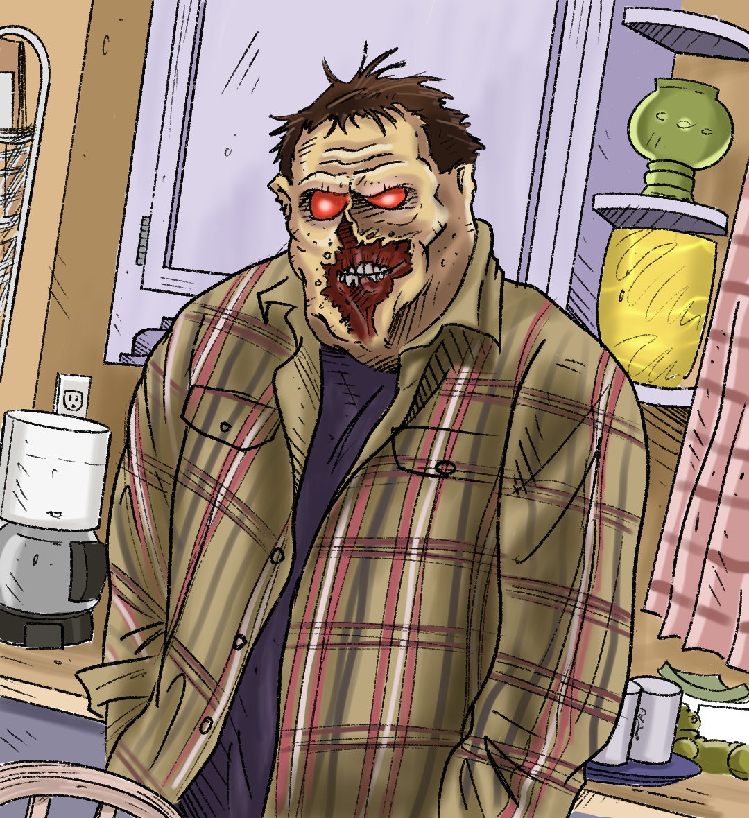 Keven James as a Zombie