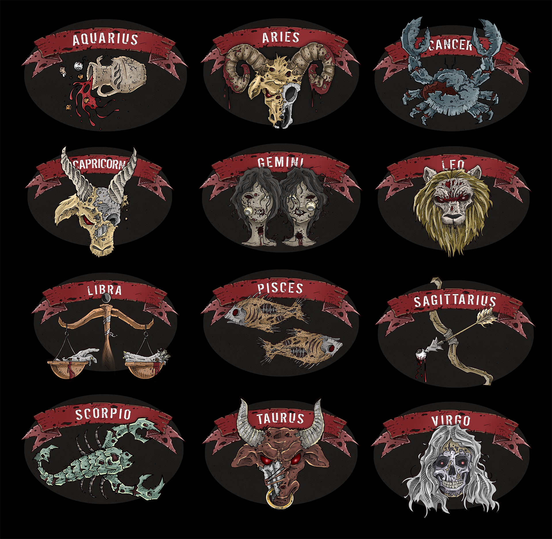 Spoof on Hororscopes all zombiefied 