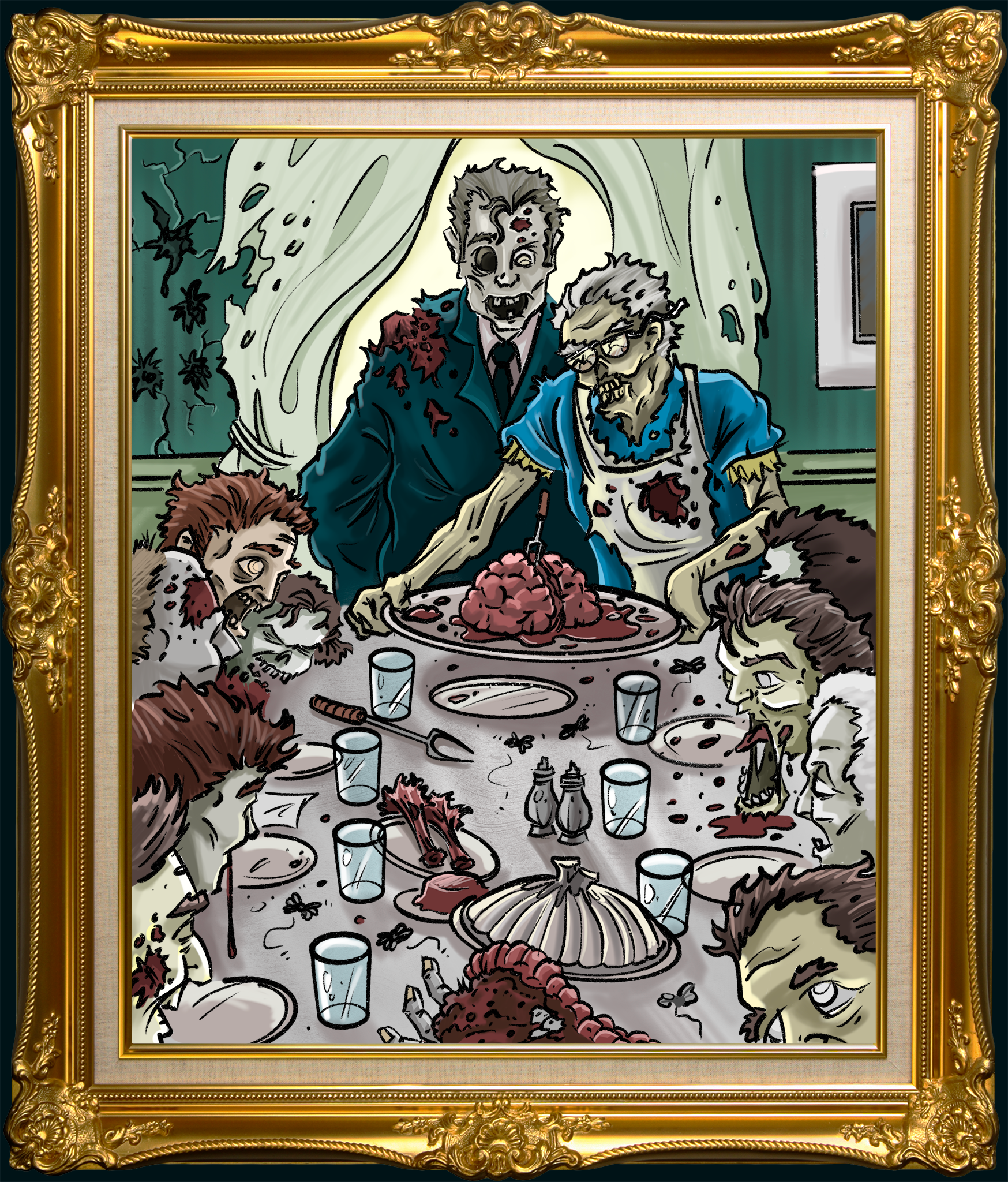 zombies at thanksgiving dinner