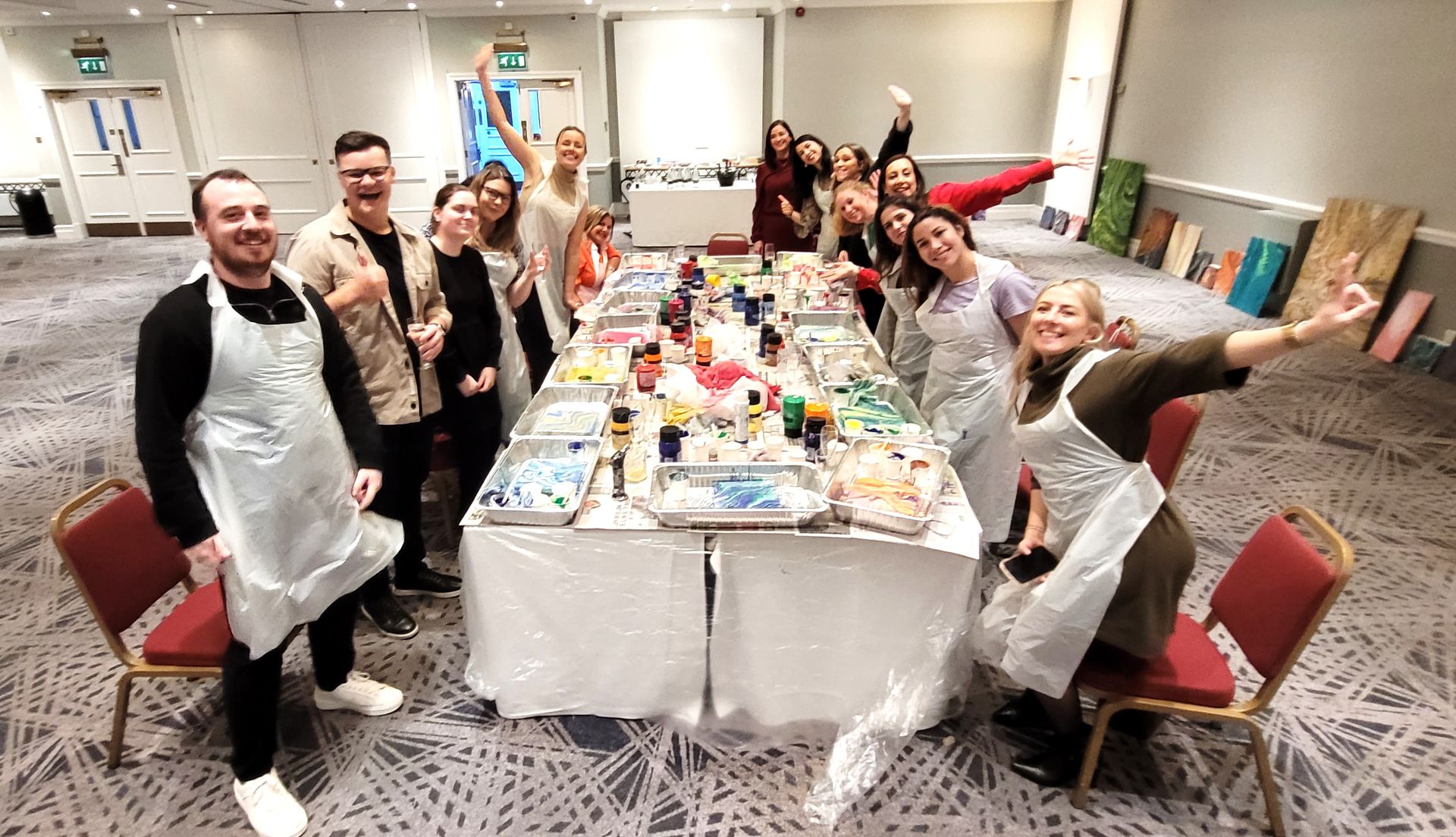 DoubleTree by Hilton acrylic pouring workshop